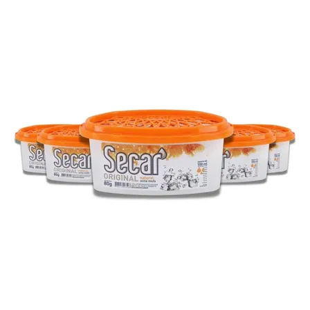 Kit Com 5 Anti Mofo Secar Original Natural 80g Guarda Roupa