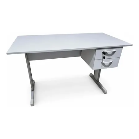 Mesa De Escritório Dec Móveis 120x60 2 Gavetas (1 Com Chave)