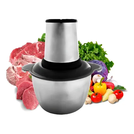 Processador Alimento Triturador Multiprocessador Eletrico 3l Cor Prata