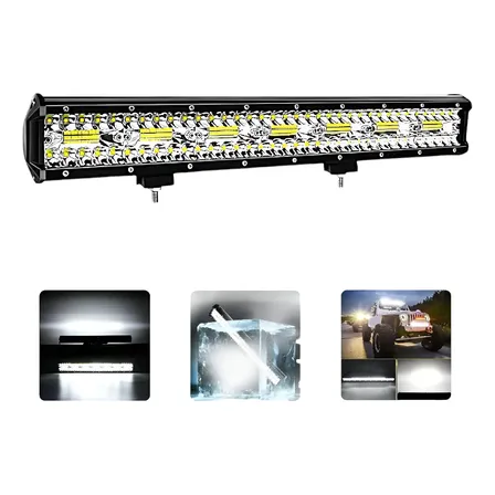 Barra De Led Curva 8d 12v 24v 390w P Truck Caminhão Carreta
