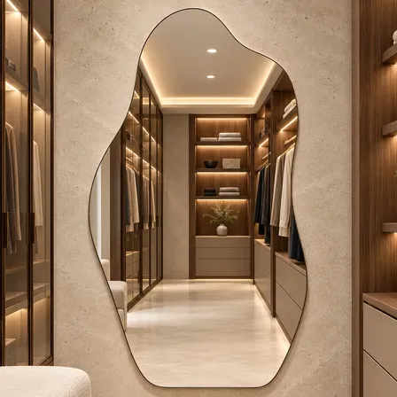 Espelho Rocco Corpo Inteiro Organico 90x40 Pinterest Grande Orgânico - Suporte