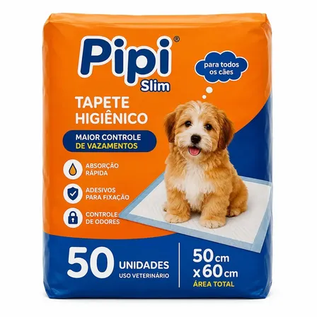 Tapete Higiênico para Cães Gatos Pets Manta Absorvente 50 Unidades 50x60 cm Absorção Rápida PawSoft Premium