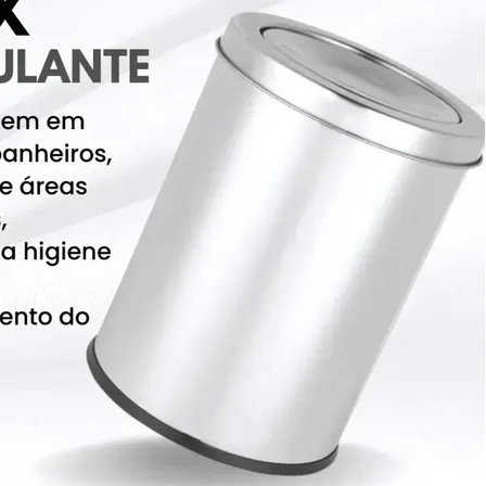 Cesto De Lixo 12 Litros Inox Tampa Basculante Powermaid Prateado